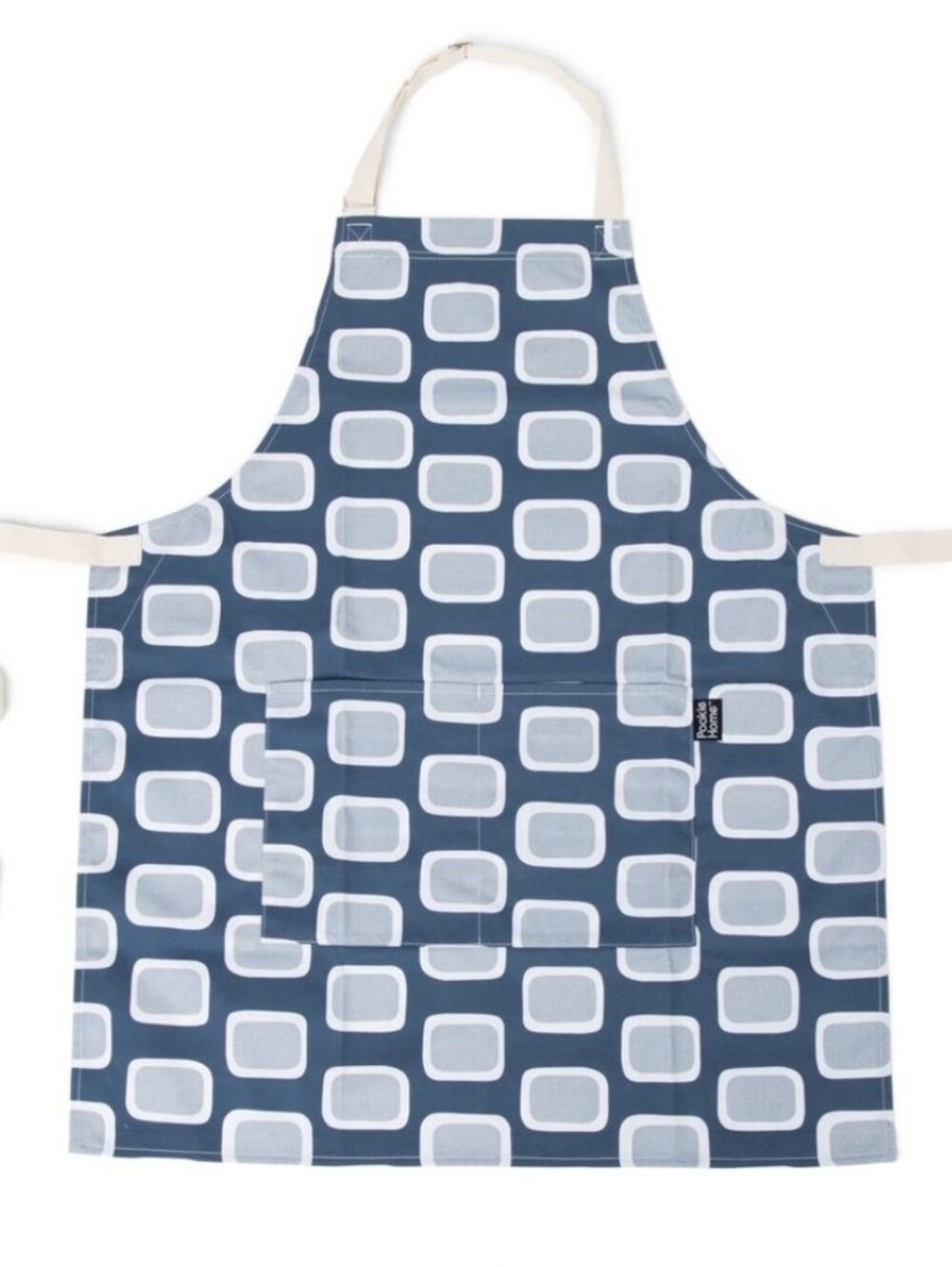 Pookie Home Geometric Print Apron with Front Pocket